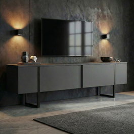 Nordure Soporte para TV Antracita y Negro